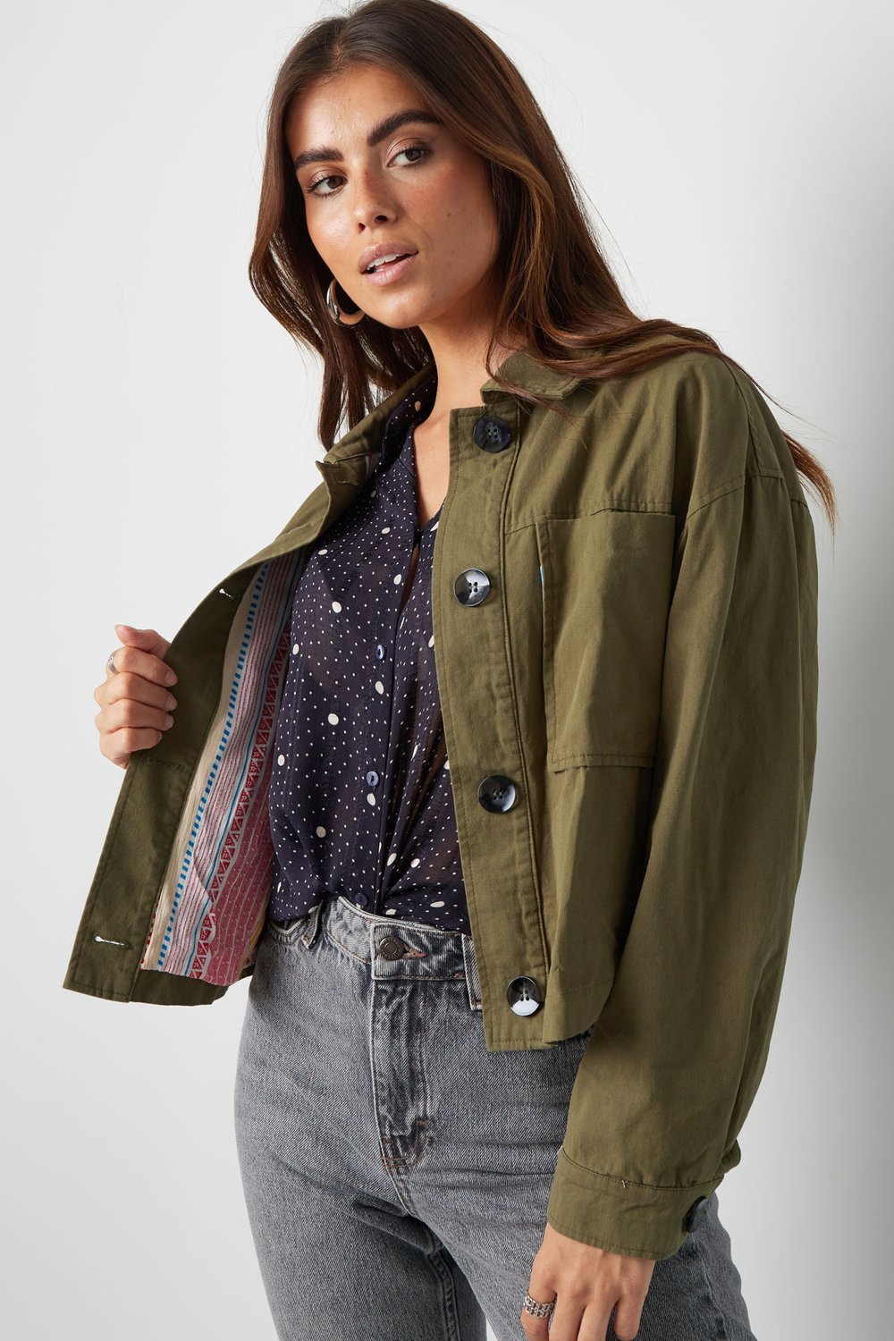 Kurze Jacke – grün h5Bild2